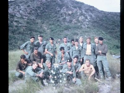 Lt Moppert, far right with beret