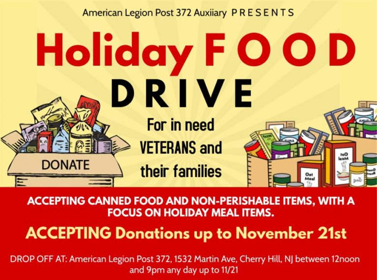 Holiday Food Drive for in need Veterans and their families - American ...