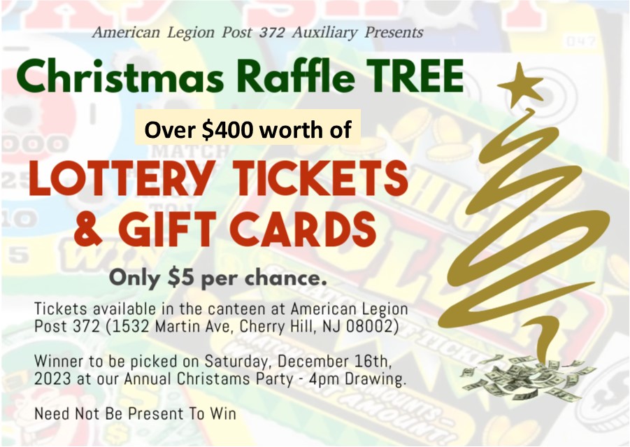 Christmas Raffle Lottery/Gift Card Tree