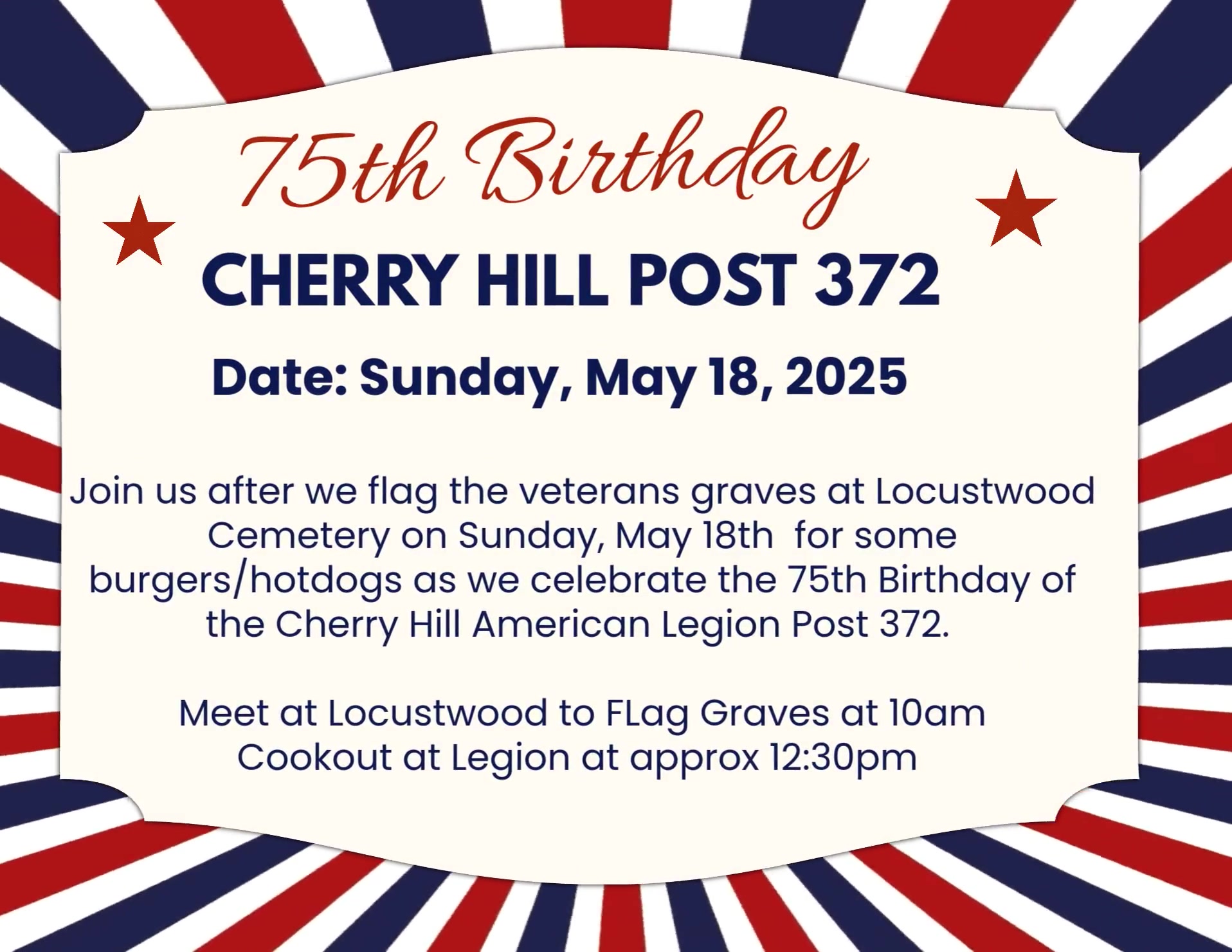 75th Post 372 Birthday
