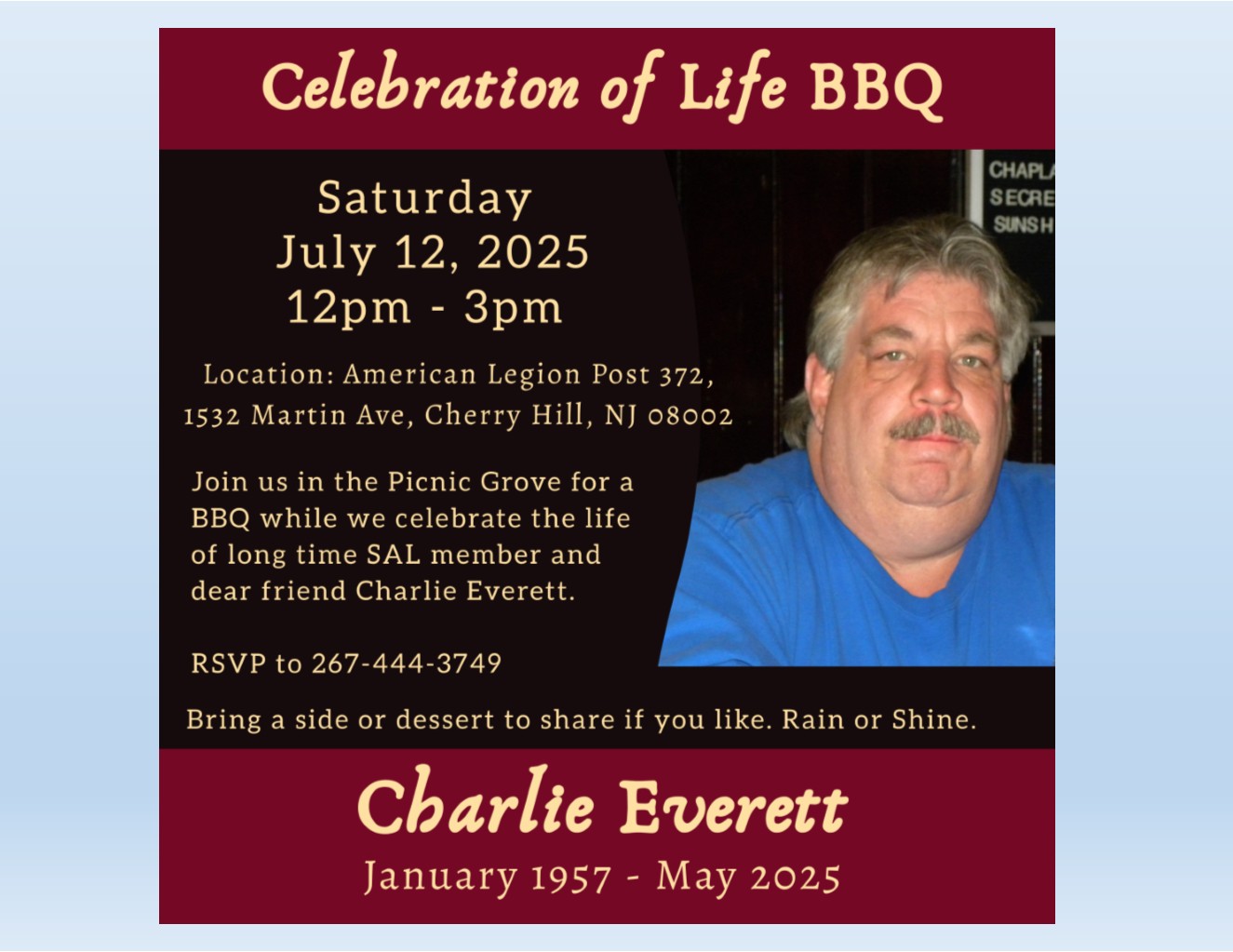 Celebration of Life - Charlie Everett
