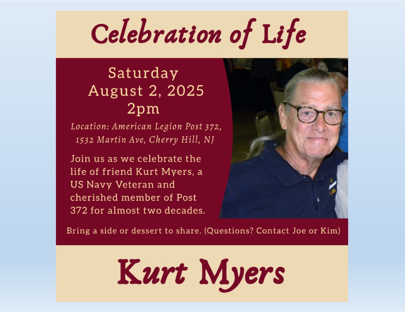 Celebration of Life - Kurt Myers