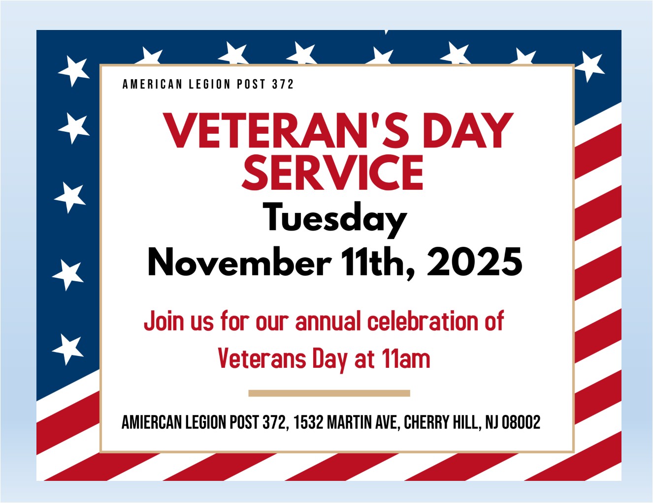 Veterans Day Service at Post 372