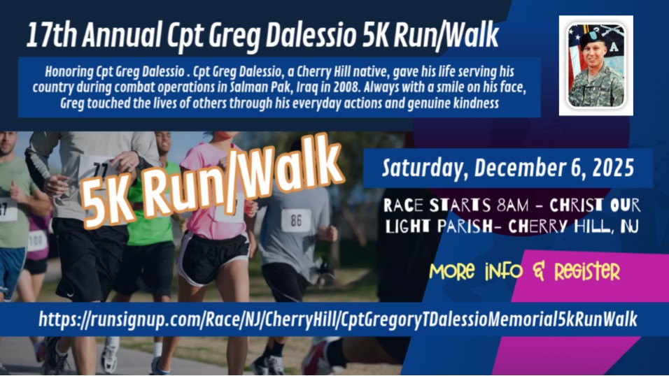 17th Annual Cpt Greg Dalessio 5K Run/Walk