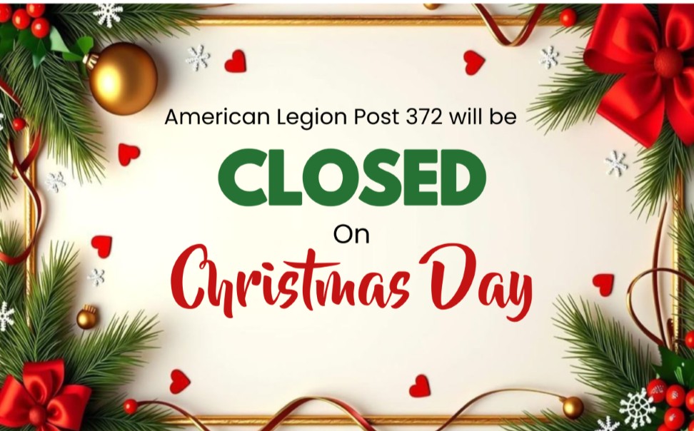 Closed Christmas Day