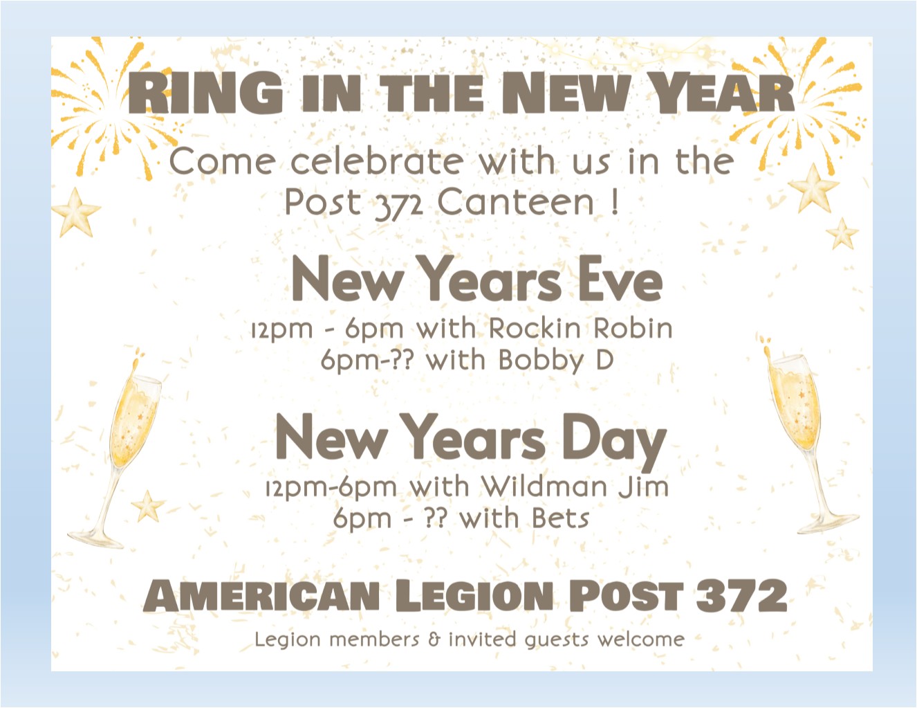New Years Hours