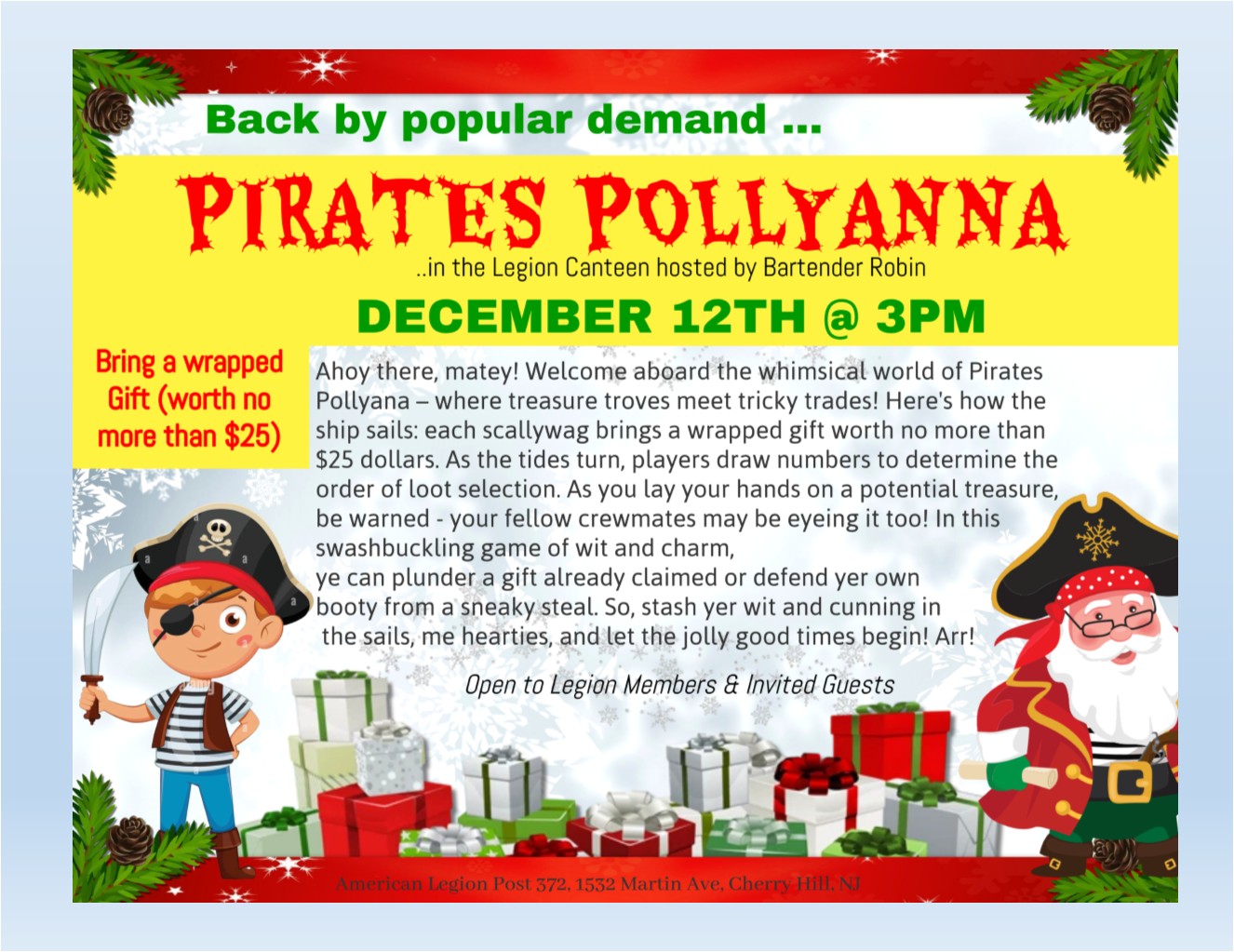 Pirates Pollyana in the Legion Canteen
