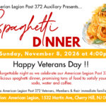 Spaghetti Veterans Day Dinner