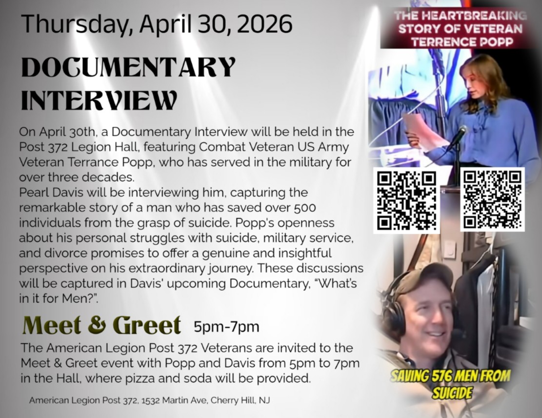Meet & Greet – Documentary Interview – Army Veteran Terrance Popp / Pearl Davis